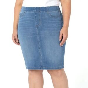 Liverpool Pull On Denim Pencil Skirt NWT SIze 20W